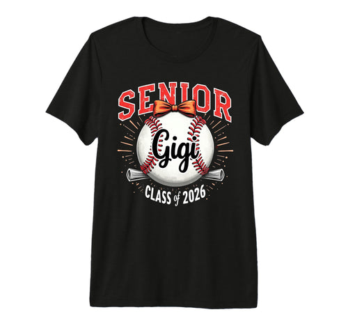 Senior Gigi 2026 Baseball Mama Coquette T-Shirt - Trendy Graphic Unisex - T-Shirt, Sweatshirt, Hoodie