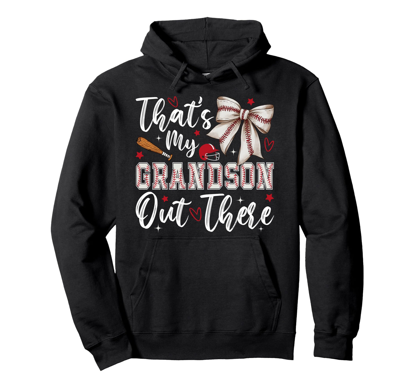 Thats My Grandson Out There Baseball Hoodie - Aesthetic Graphic Unisex - T-Shirt, Sweatshirt, Hoodie