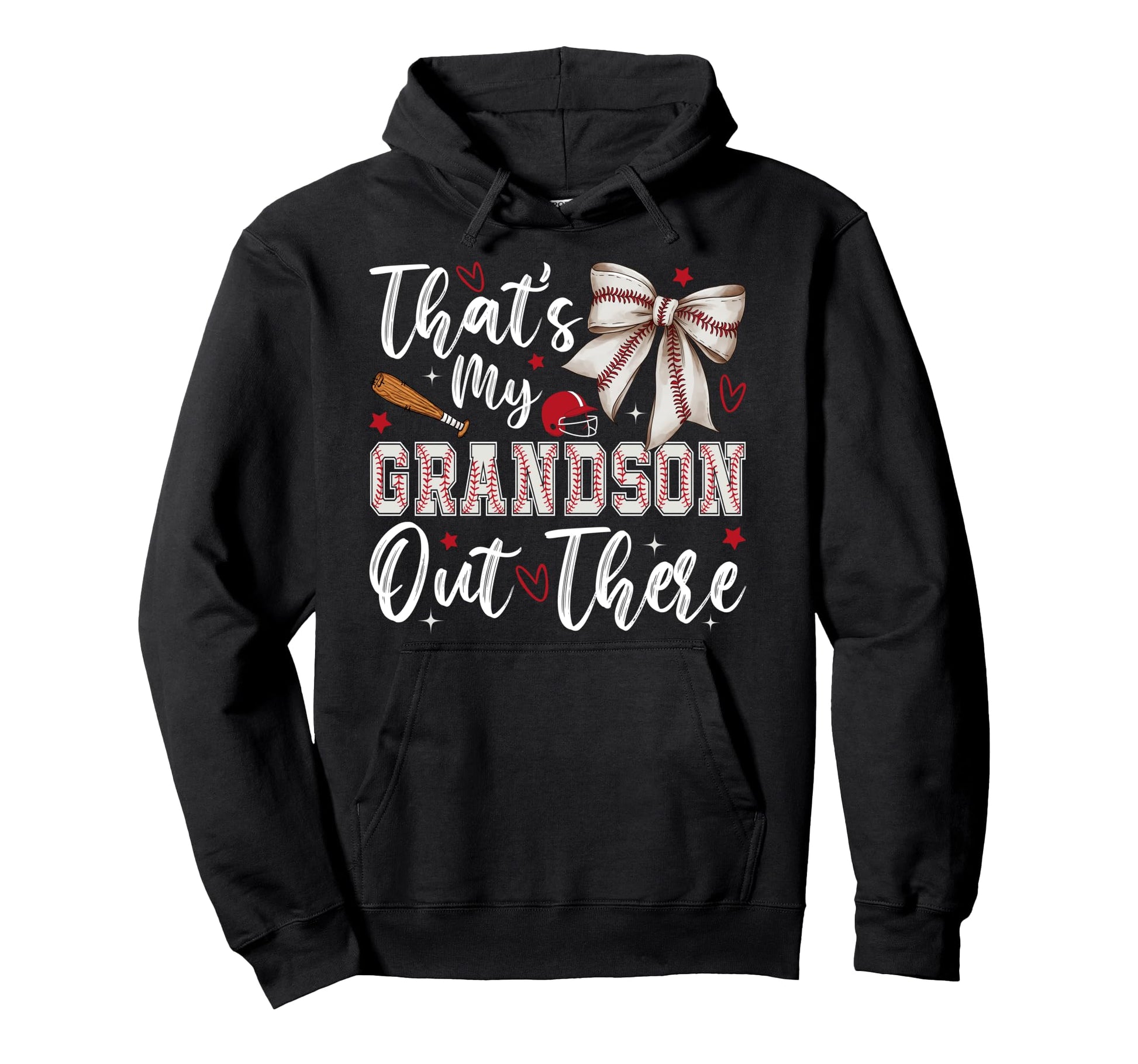 Thats My Grandson Out There Baseball Hoodie - Aesthetic Graphic Unisex - T-Shirt, Sweatshirt, Hoodie