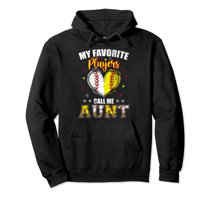 My Favorite Baseball Softball Hoodie - Casual Everyday Wear Men Women - T-Shirt, Sweatshirt, Hoodie