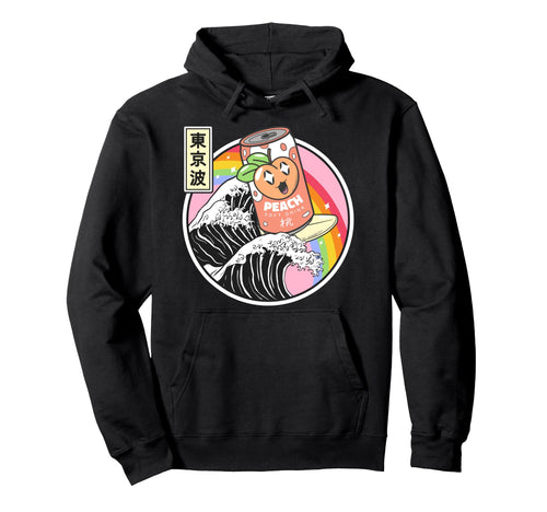 Peach Soda Surfing Kanagawa Wave Japan Hoodie - Novelty Apparel Unisex - T-Shirt, Sweatshirt, Hoodie