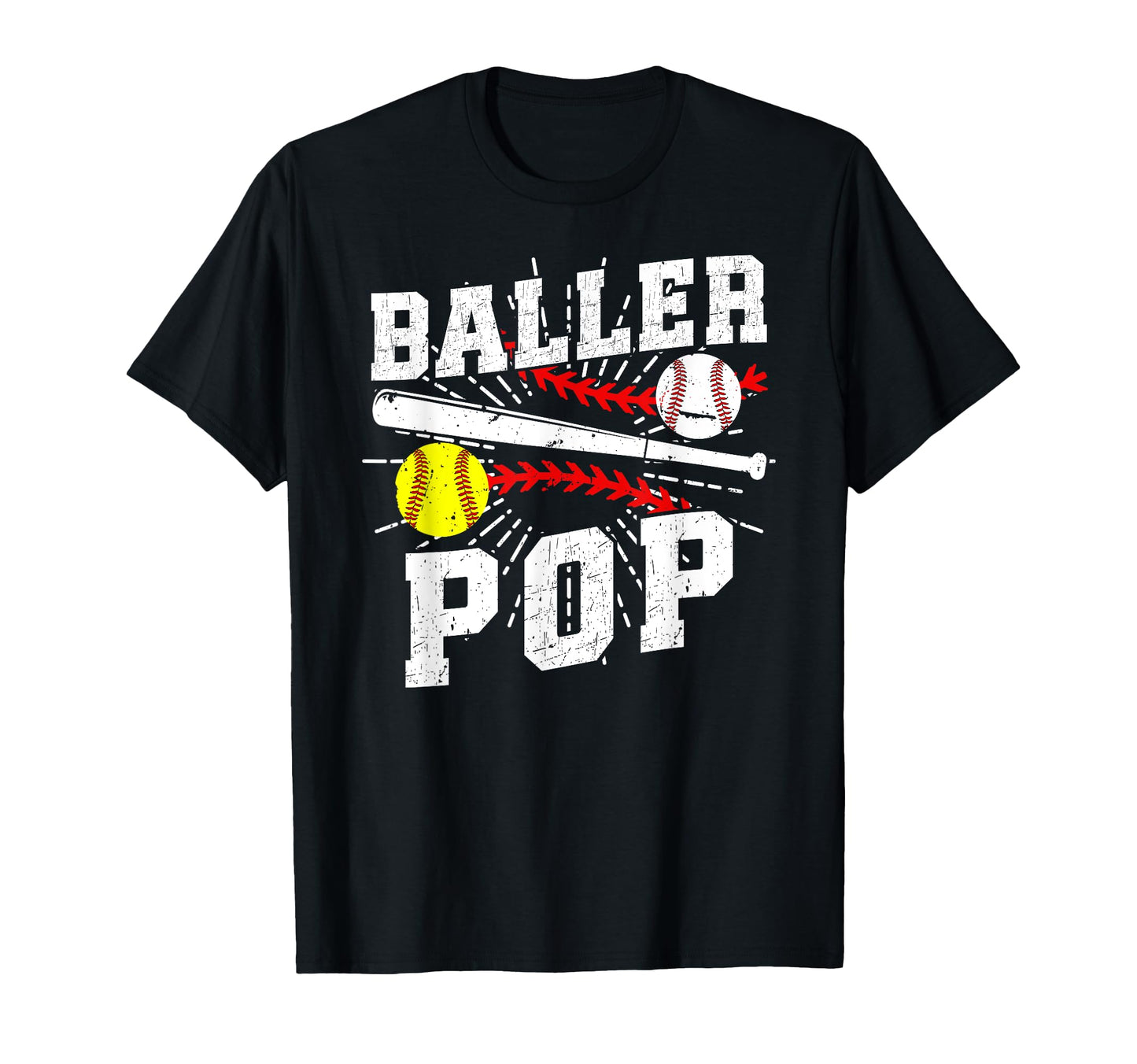 Baller Pop Proud Softball Baseball Pop T-Shirt - Unique Graphic Men Women - T-Shirt, Sweatshirt, Hoodie