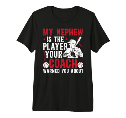 Mens My Nephew Baseball Uncle Baseball T-Shirt - Unique Graphic for Adults - T-Shirt, Sweatshirt, Hoodie
