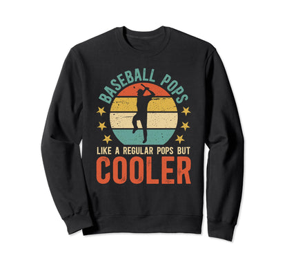 Baseball Pops Grandpa Pops Baseball Sweatshirt - Graphic Print Men Women - T-Shirt, Sweatshirt, Hoodie