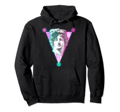 Glitch Greek Statue Retrowave Hoodie - Custom Art Print for Adults - T-Shirt, Sweatshirt, Hoodie