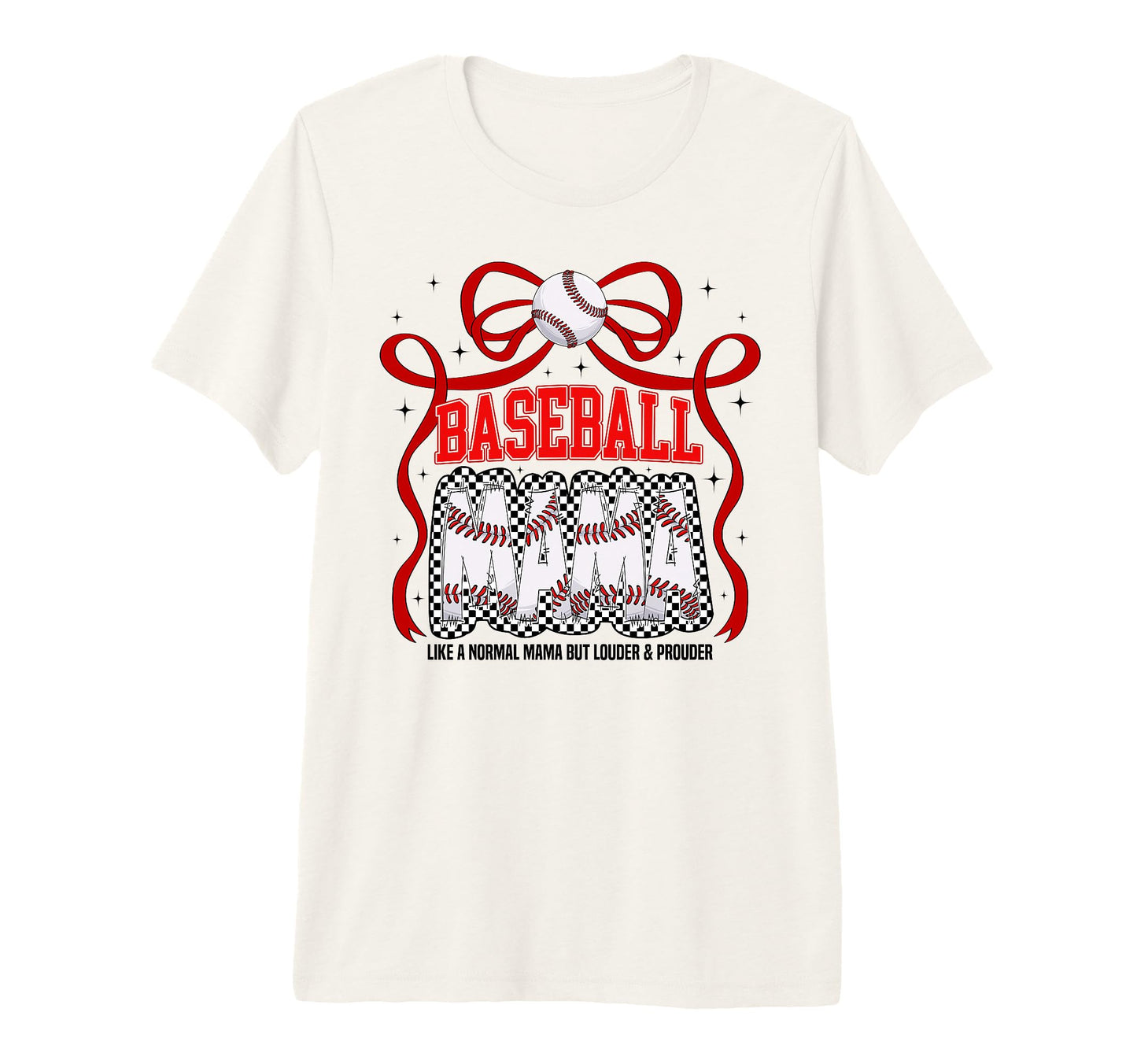 Baseball Mama Mom Coquette Baseball T-Shirt - Graphic Print Men Women - T-Shirt, Sweatshirt, Hoodie