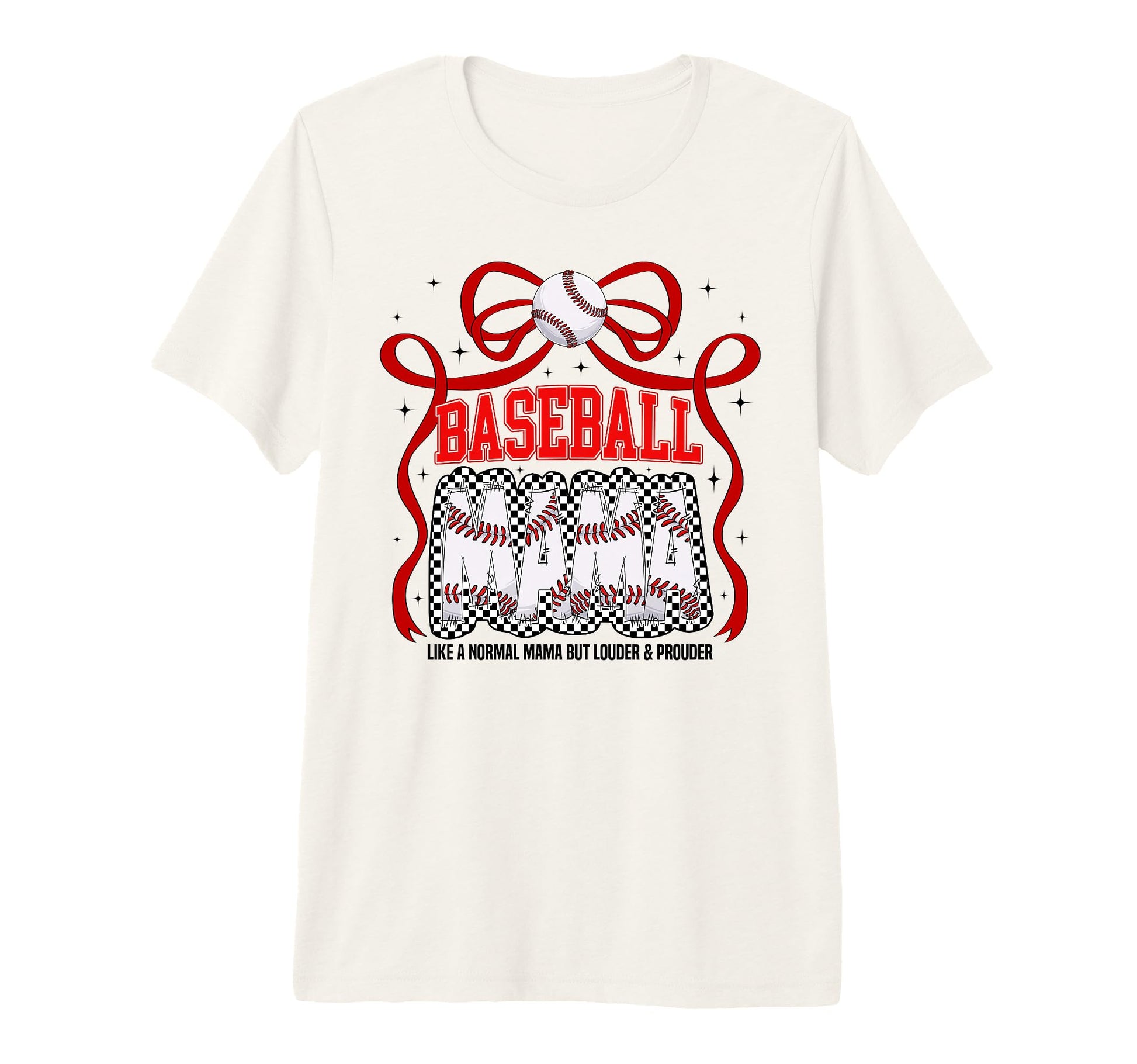 Baseball Mama Mom Coquette Baseball T-Shirt - Graphic Print Men Women - T-Shirt, Sweatshirt, Hoodie