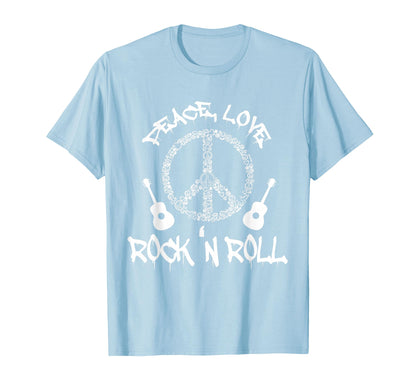 Funny Rock N Roll Gift Peace Love And T-Shirt - Novelty Apparel Men Women - T-Shirt, Sweatshirt, Hoodie