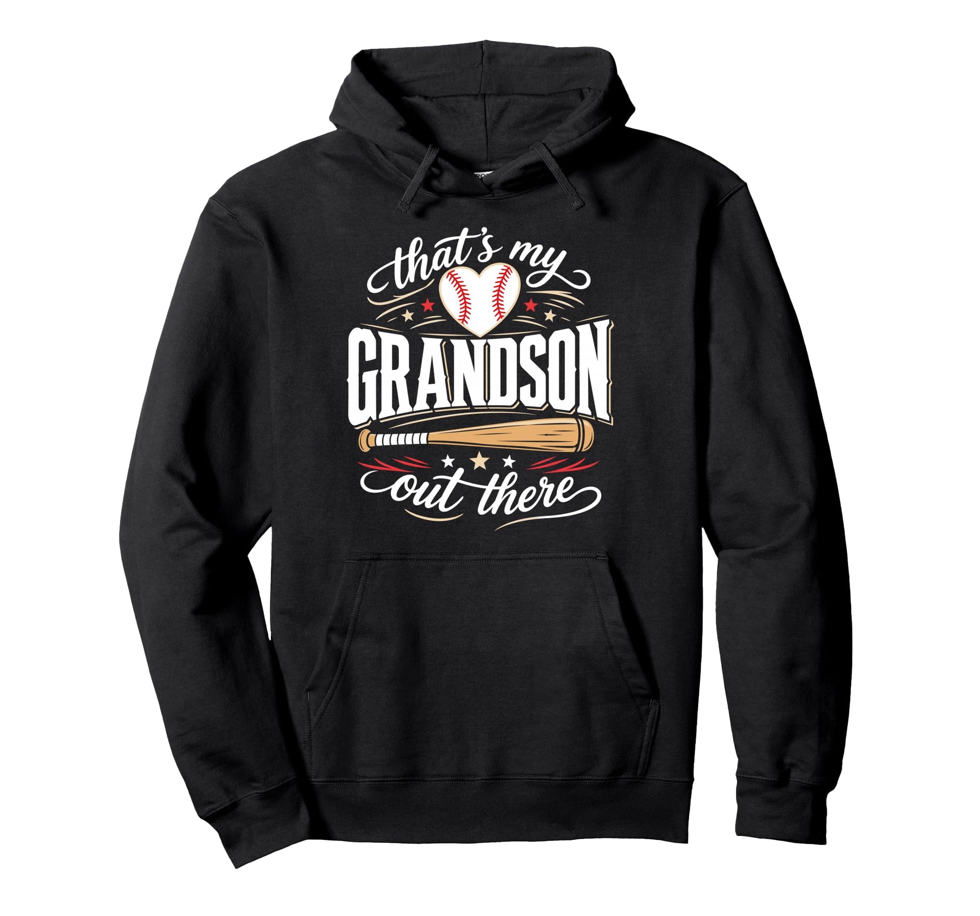 Thats My Grandson Out There Baseball Grandma Hoodie - Graphic Print Unisex - T-Shirt, Sweatshirt, Hoodie