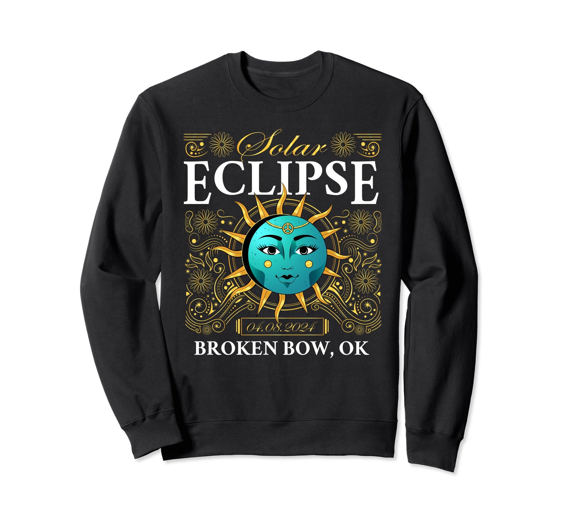Total Solar Eclipse Broken Bow Ok Sweatshirt - Custom Art Print Unisex - T-Shirt, Sweatshirt, Hoodie