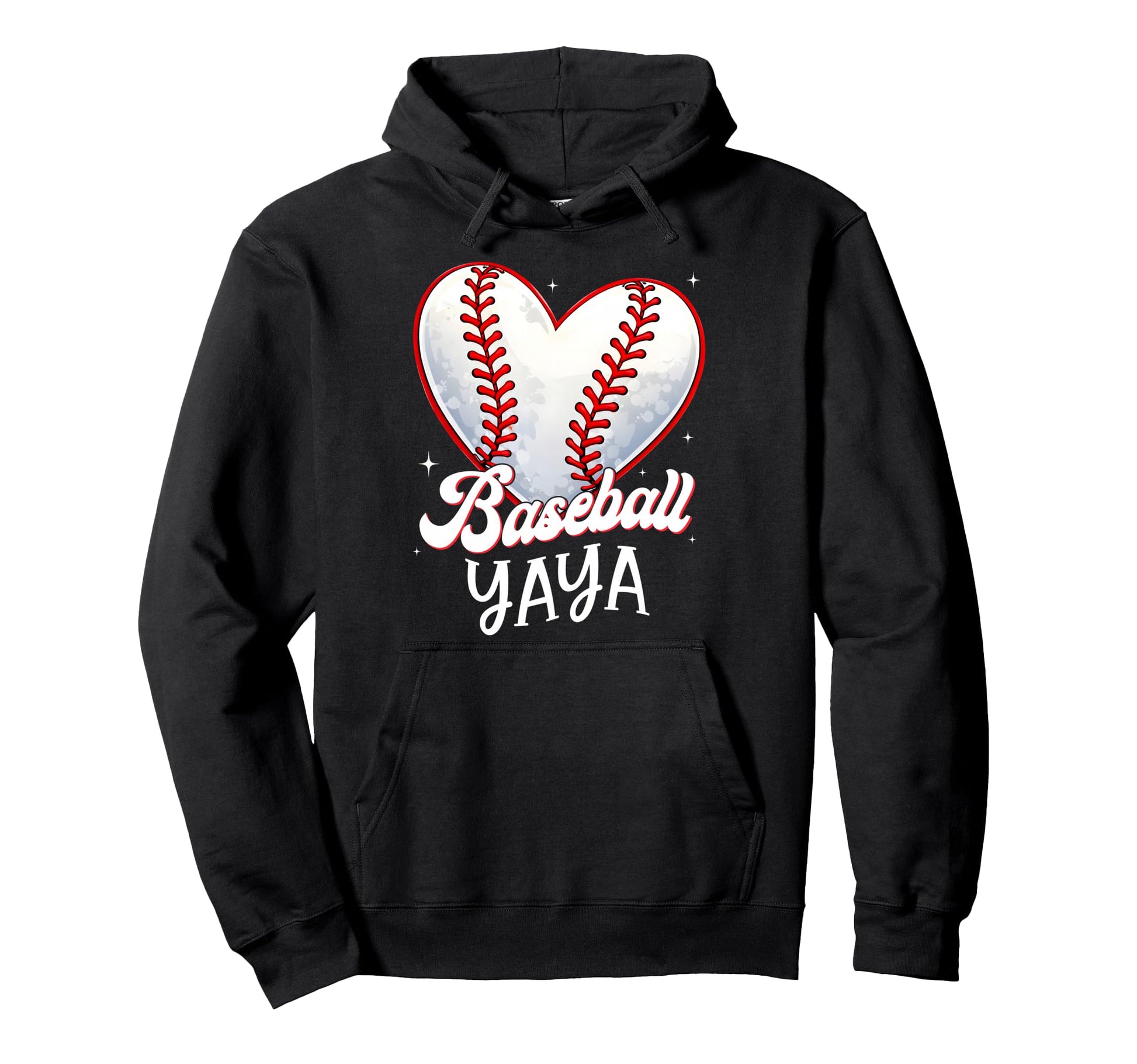 Baseball Yaya Happy Mothers Day Game Hoodie - Minimalist Print for Adults - T-Shirt, Sweatshirt, Hoodie