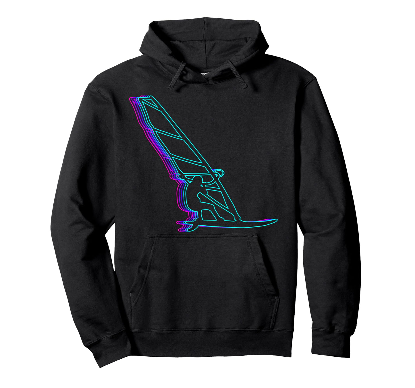 Windsurfer Windsurfing Vaporwave Hoodie - Aesthetic Graphic for Adults - T-Shirt, Sweatshirt, Hoodie