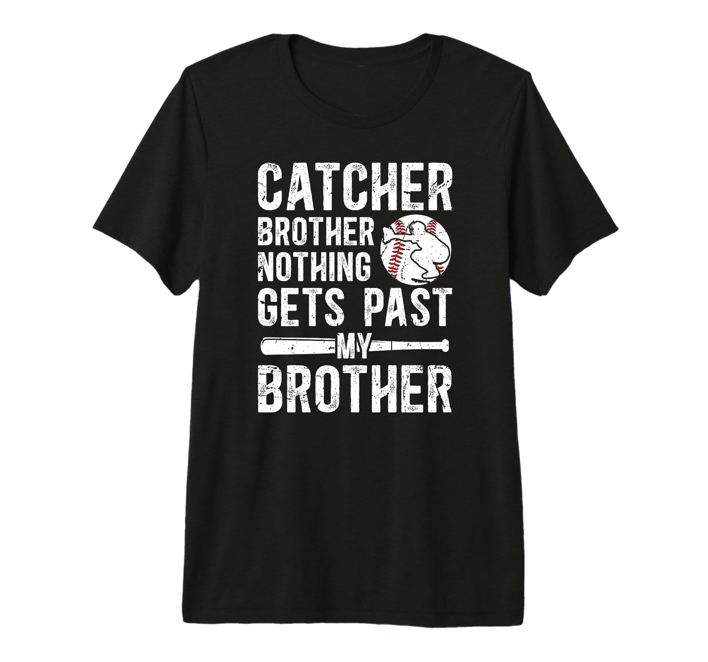 Proud Baseball Catcher Brother T-Shirt - Custom Art Print for Adults - T-Shirt, Sweatshirt, Hoodie