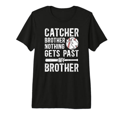 Proud Baseball Catcher Brother T-Shirt - Custom Art Print for Adults - T-Shirt, Sweatshirt, Hoodie