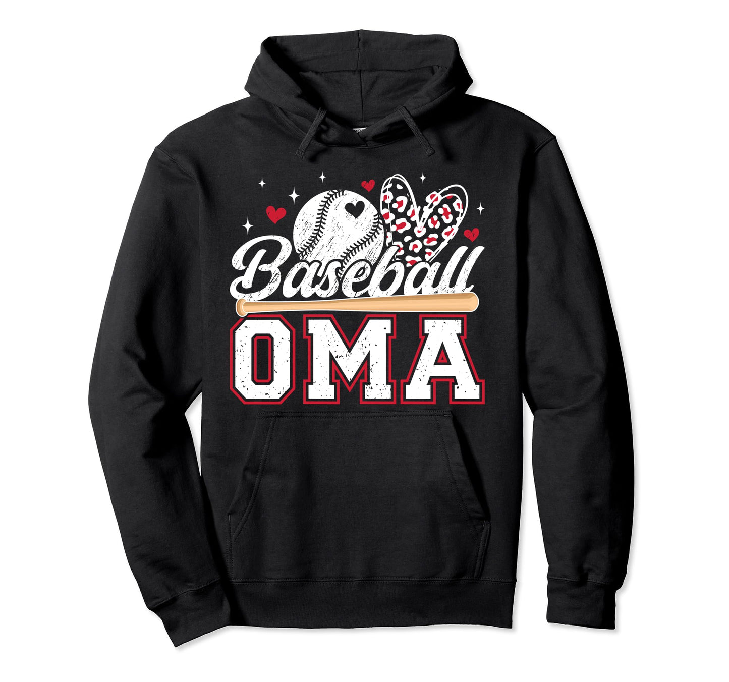 Baseball Oma Grandma Oma Baseball Player Oma Hoodie - Unique Graphic Unisex - T-Shirt, Sweatshirt, Hoodie
