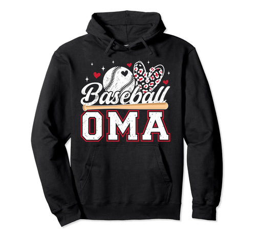 Baseball Oma Grandma Oma Baseball Player Oma Hoodie - Unique Graphic Unisex - T-Shirt, Sweatshirt, Hoodie