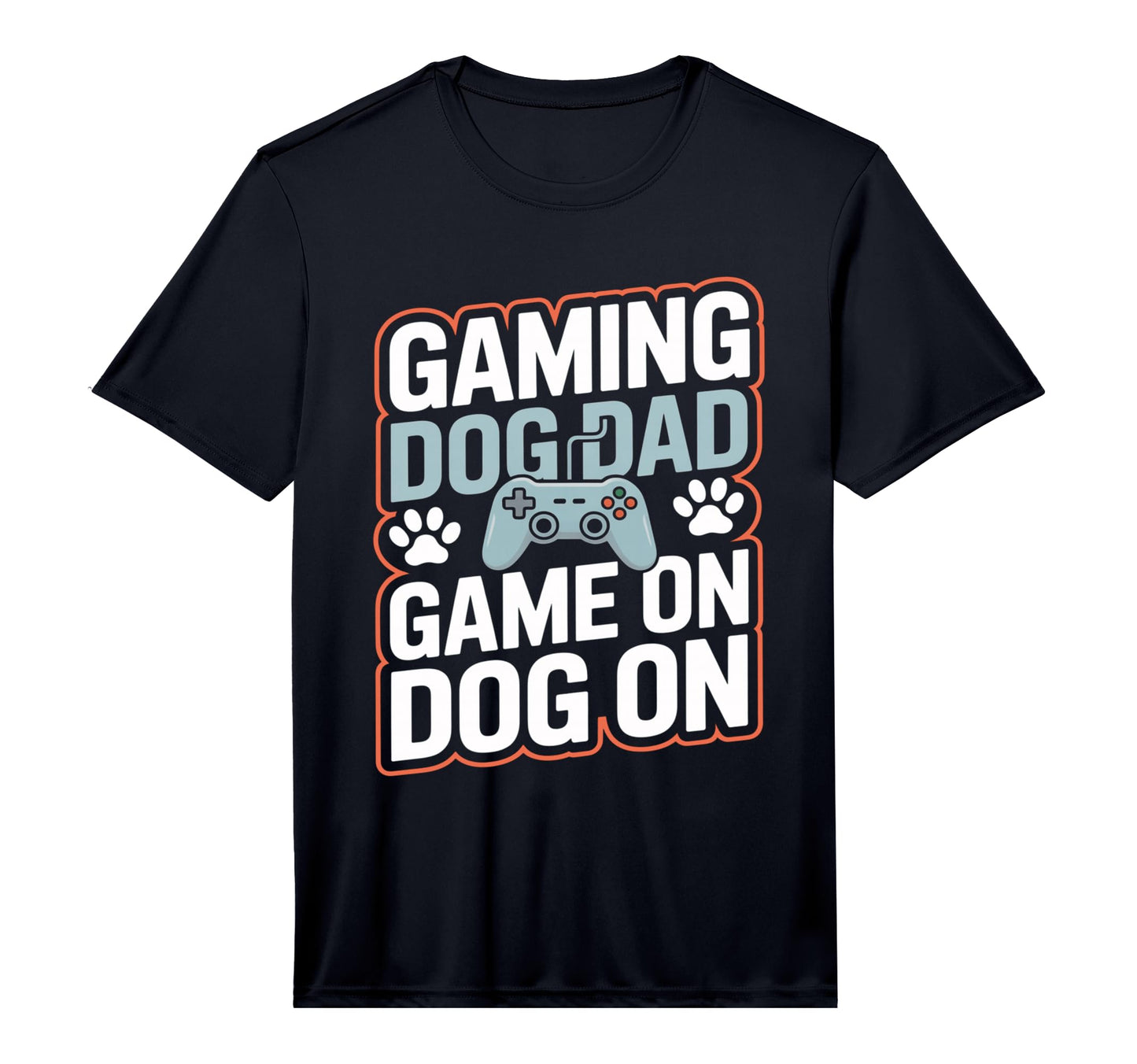 Mens Gaming Dog Dad Game Dog Gamer T-Shirt - Custom Art Print Men Women - T-Shirt, Sweatshirt, Hoodie