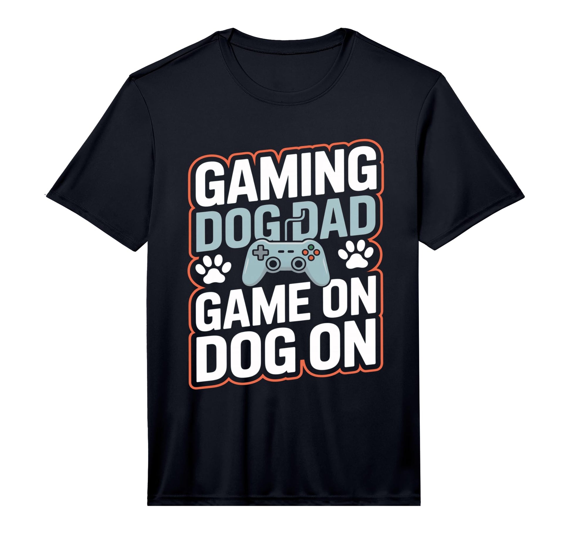 Mens Gaming Dog Dad Game Dog Gamer T-Shirt - Custom Art Print Men Women - T-Shirt, Sweatshirt, Hoodie