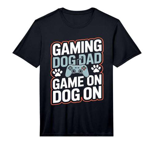 Mens Gaming Dog Dad Game Dog Gamer T-Shirt - Custom Art Print Men Women - T-Shirt, Sweatshirt, Hoodie
