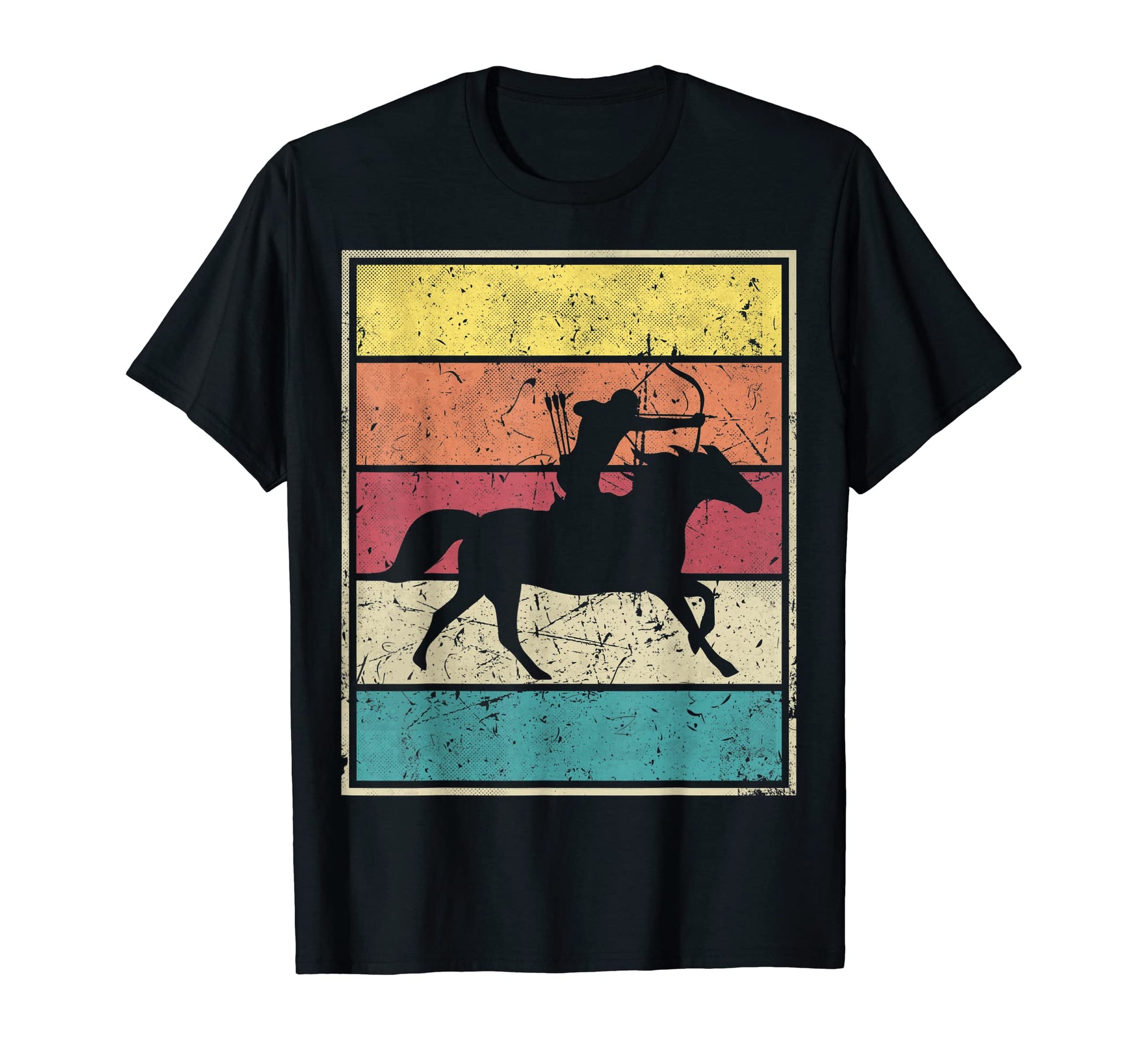 Horse Back Archery Stripes T-Shirt - Graphic Print Men Women - T-Shirt, Sweatshirt, Hoodie
