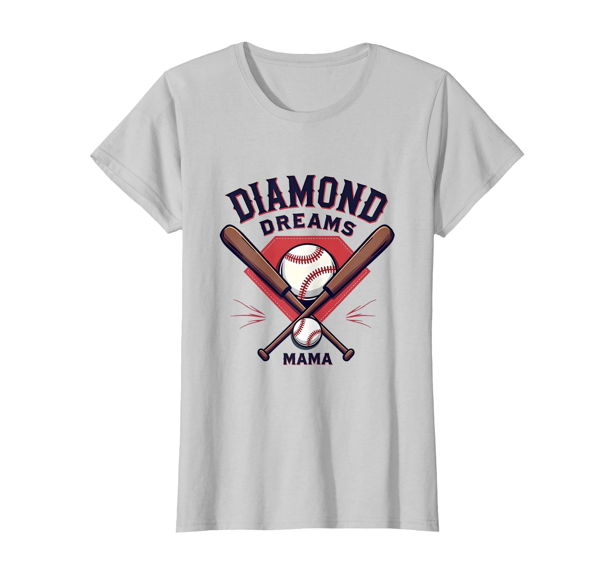 Diamond Dreams Mama Baseball Mom T-Shirt - Minimalist Print Unisex - T-Shirt, Sweatshirt, Hoodie