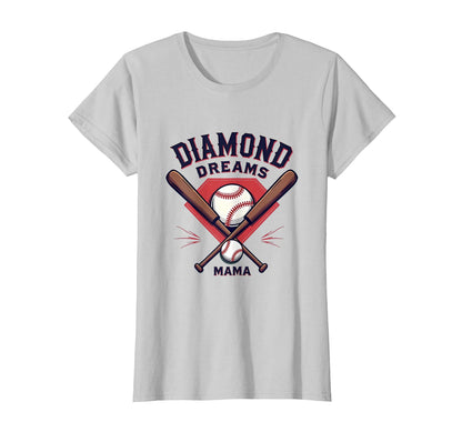 Diamond Dreams Mama Baseball Mom T-Shirt - Minimalist Print Unisex - T-Shirt, Sweatshirt, Hoodie