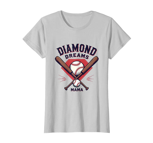 Diamond Dreams Mama Baseball Mom T-Shirt - Minimalist Print Unisex - T-Shirt, Sweatshirt, Hoodie