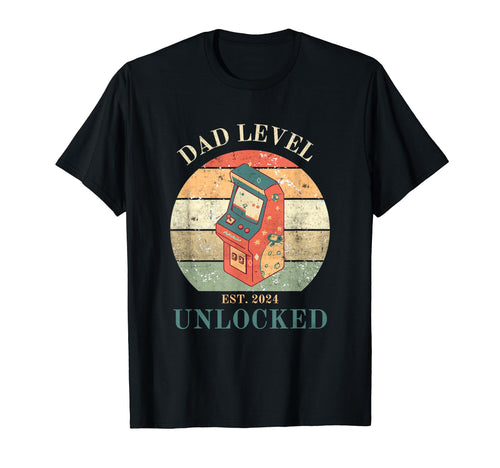 Dad Level Unlocked 2024 Lover Gamer T-Shirt - Graphic Print for Adults - T-Shirt, Sweatshirt, Hoodie