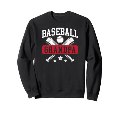 Baseball Grandpa Proud Baseball Sweatshirt - Graphic Print for Adults - T-Shirt, Sweatshirt, Hoodie