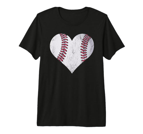 Baseball Heart Mom Mama Mothers Day T-Shirt - Aesthetic Graphic for Adults - T-Shirt, Sweatshirt, Hoodie