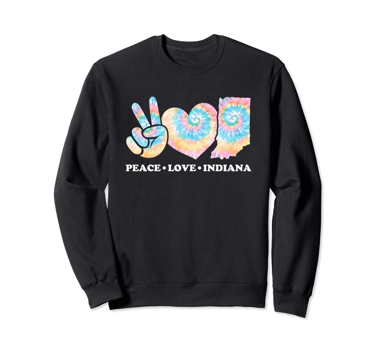 Tie Dye Indiana Hippie Gift Co T-Shirt - Minimalist Print Unisex - T-Shirt, Sweatshirt, Hoodie