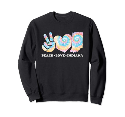 Tie Dye Indiana Hippie Gift Co T-Shirt - Minimalist Print Unisex - T-Shirt, Sweatshirt, Hoodie