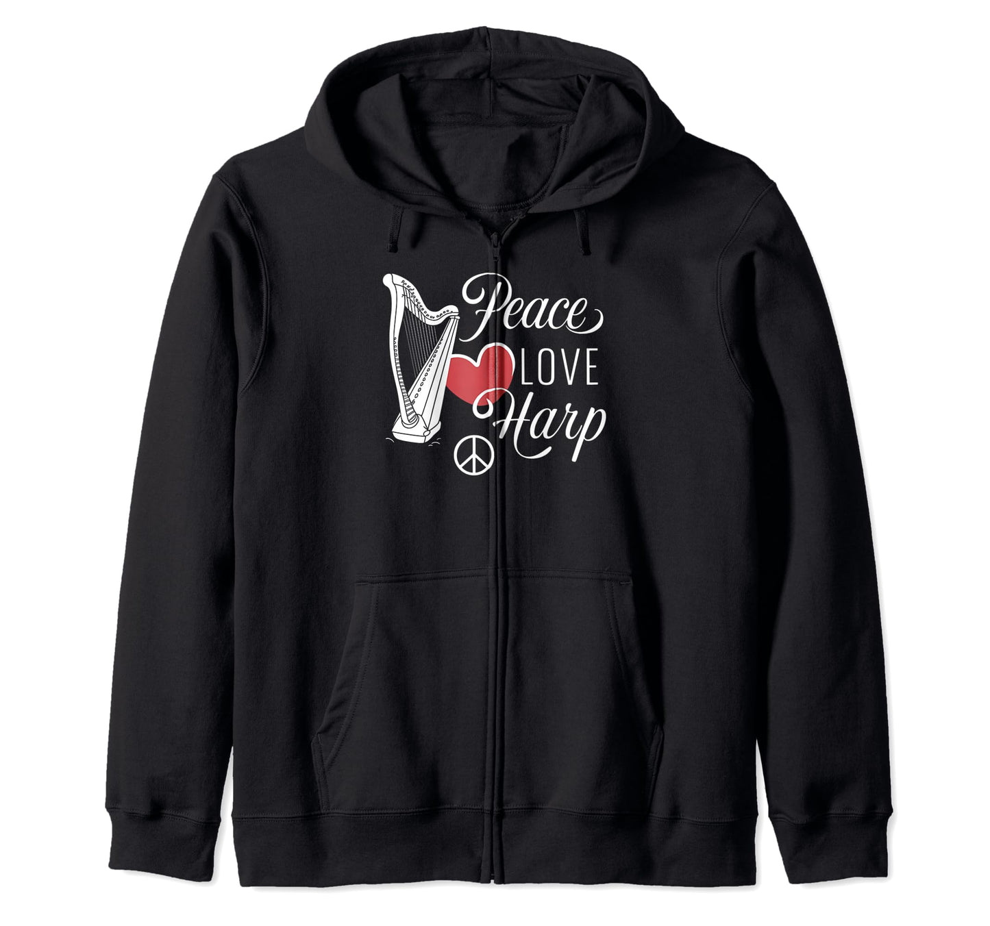 Loves Harp Playing Harp Designs Sweatshirt - Custom Art Print Men Women - T-Shirt, Sweatshirt, Hoodie
