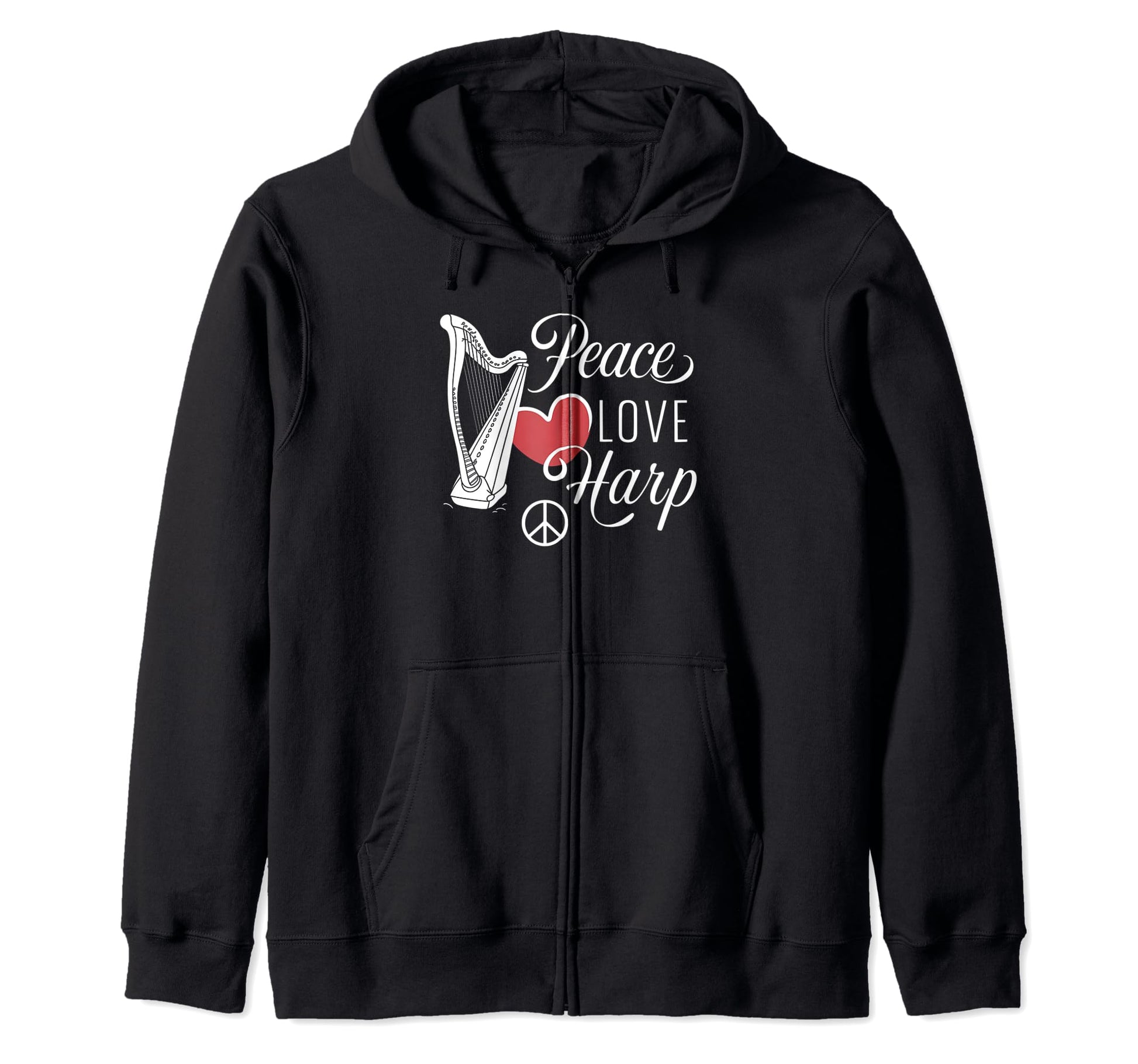Loves Harp Playing Harp Designs Sweatshirt - Custom Art Print Men Women - T-Shirt, Sweatshirt, Hoodie