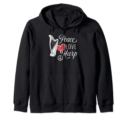 Loves Harp Playing Harp Designs Sweatshirt - Custom Art Print Men Women - T-Shirt, Sweatshirt, Hoodie