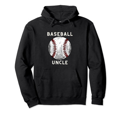 Baseball Uncle Sports Baseball Player Hoodie - Minimalist Print Men Women - T-Shirt, Sweatshirt, Hoodie