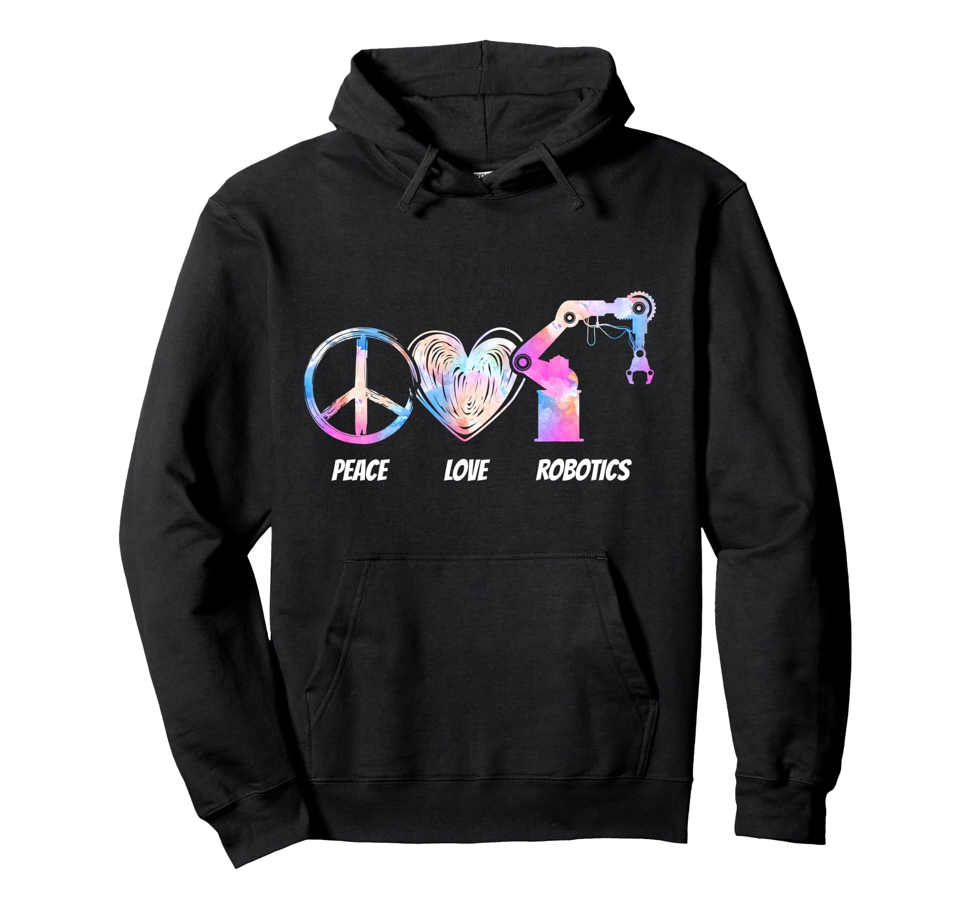 Robot Robotics Engineer Tie Dye Female Hoodie - Minimalist Print Men Women - T-Shirt, Sweatshirt, Hoodie