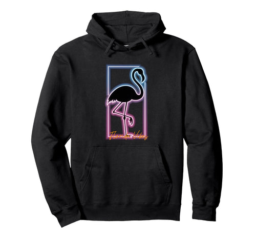 Retrowave Flamingo 1980S Synthwave Hoodie - Streetwear Style for Adults - T-Shirt, Sweatshirt, Hoodie
