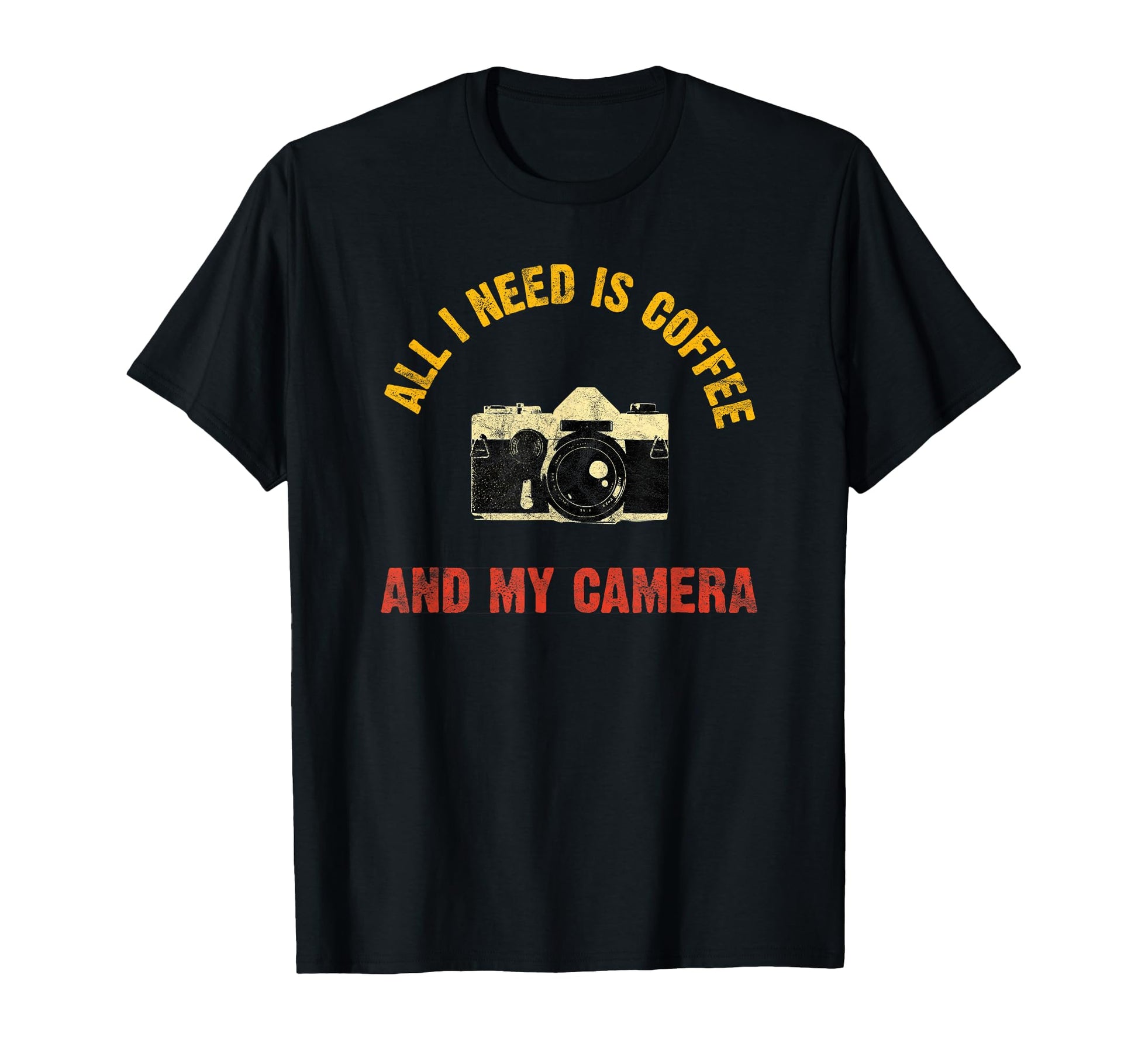 Photographer Dslr Coffee Camera Lens T-Shirt - Aesthetic Graphic Unisex - T-Shirt, Sweatshirt, Hoodie