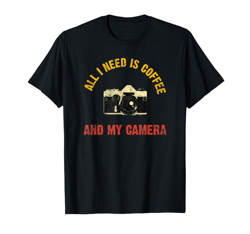 Photographer Dslr Coffee Camera Lens T-Shirt - Aesthetic Graphic Unisex - T-Shirt, Sweatshirt, Hoodie