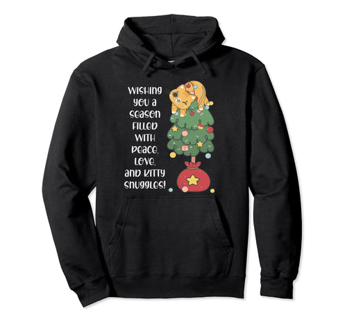 Wishing You Season Filled Peace Love Hoodie - Minimalist Print Men Women - T-Shirt, Sweatshirt, Hoodie