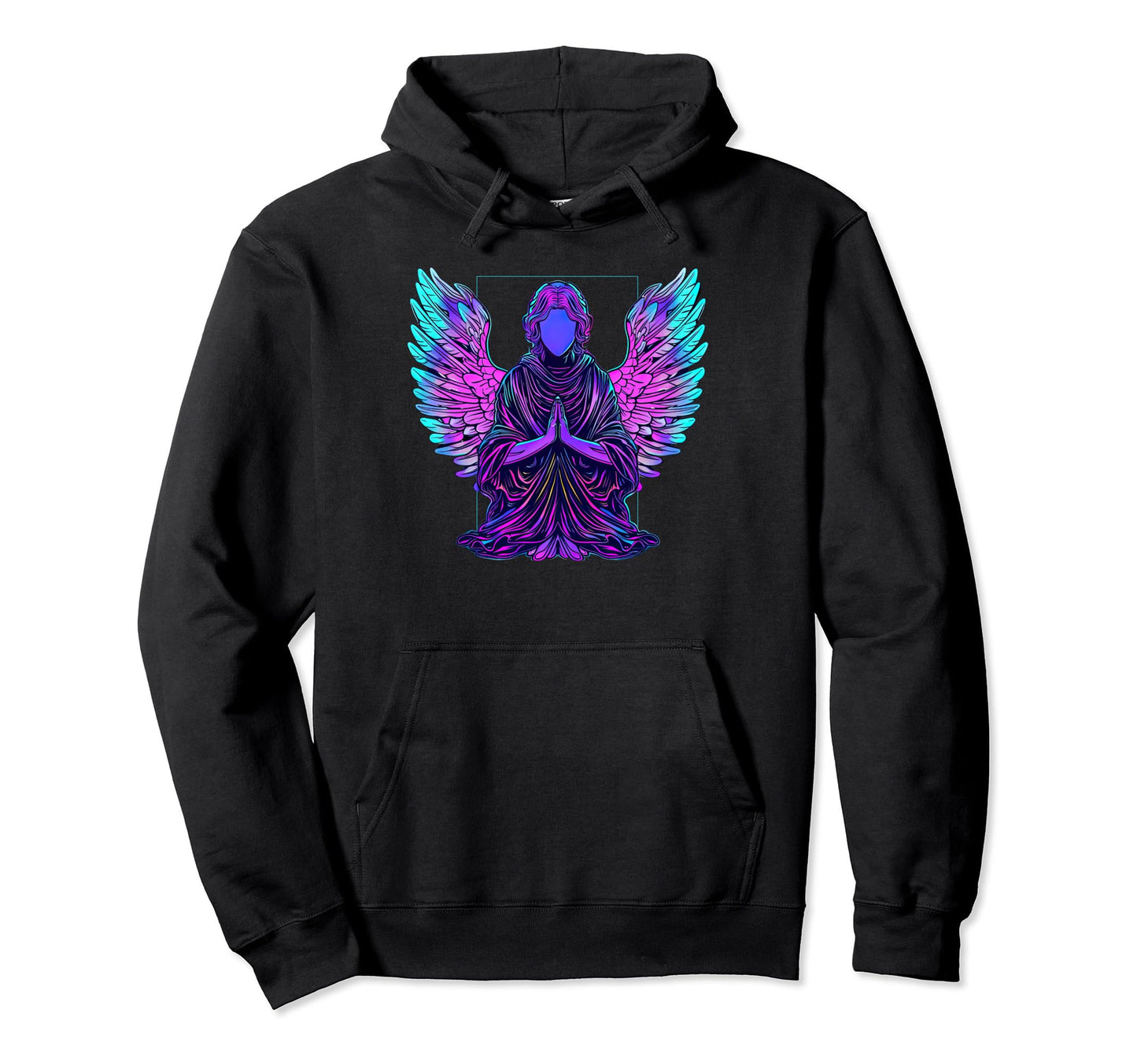 Vaporwave Archangel Biblically Hoodie - Novelty Apparel for Adults - T-Shirt, Sweatshirt, Hoodie