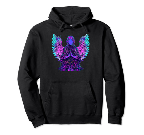 Vaporwave Archangel Biblically Hoodie - Novelty Apparel for Adults - T-Shirt, Sweatshirt, Hoodie