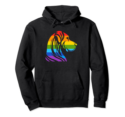 Great Dane Rainbow Lgbt Lesbian Gay Hoodie - Trendy Graphic for Adults - T-Shirt, Sweatshirt, Hoodie