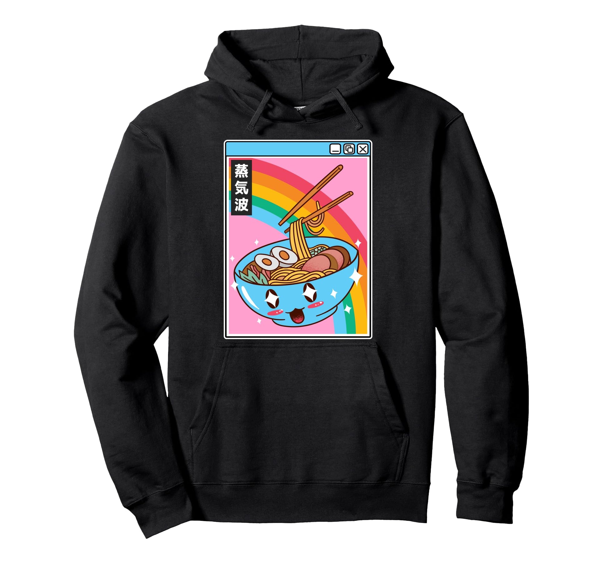Happy Ramen Bowl Digital Japan Otaku Hoodie - Streetwear Style Men Women - T-Shirt, Sweatshirt, Hoodie