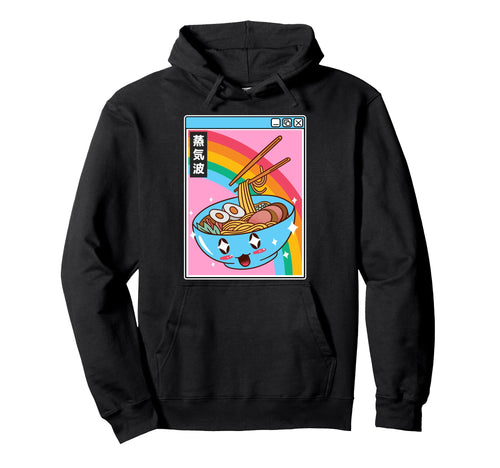 Happy Ramen Bowl Digital Japan Otaku Hoodie - Streetwear Style Men Women - T-Shirt, Sweatshirt, Hoodie