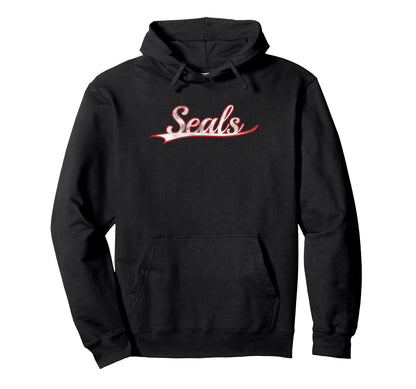 Seals Animal Lover Varsity Distressed Hoodie - Novelty Apparel Men Women - T-Shirt, Sweatshirt, Hoodie