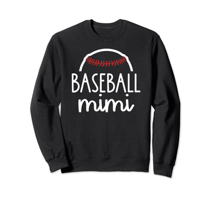 Baseball Mimi Baseball Game Day Sweatshirt - Aesthetic Graphic for Adults - T-Shirt, Sweatshirt, Hoodie