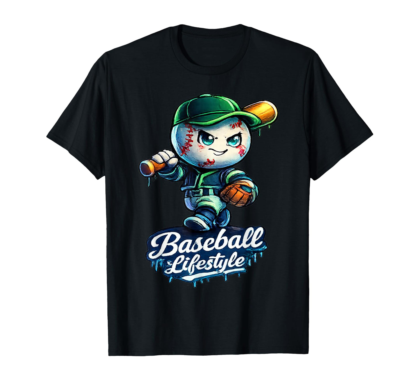 Baseball Life Drip Team And Cream T-Shirt - Aesthetic Graphic Unisex - T-Shirt, Sweatshirt, Hoodie