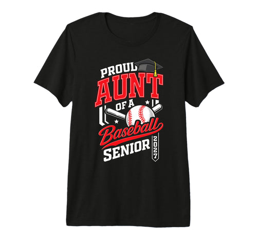 Proud Aunt Baseball Senior Class 2027 T-Shirt - Trendy Graphic for Adults - T-Shirt, Sweatshirt, Hoodie
